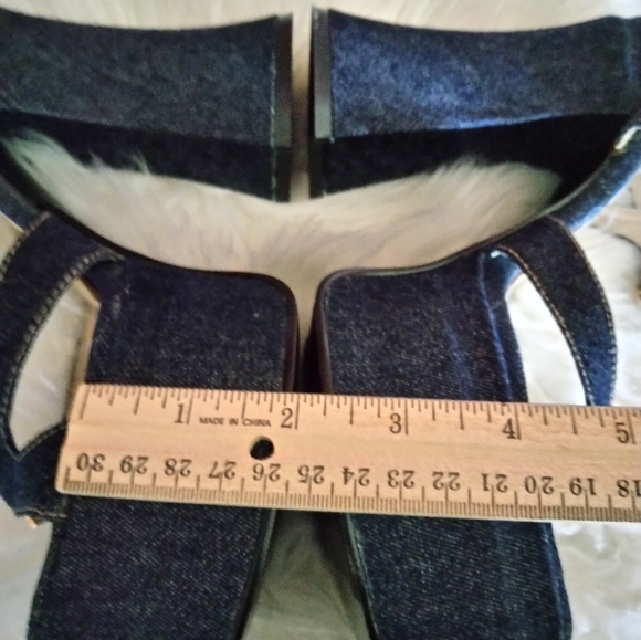 Splash Retro Style denim platform sandals - Picture 3 of 14